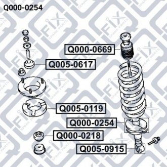 Проставка пружины нижняя Mitsubishi Pajero Q-fix q000-0254