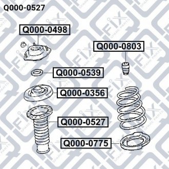 Купити Пильовик переднього амортизатора Toyota Camry Q-fix q000-0527 (фото1) підбір по VIN коду, ціна 610 грн.