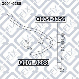 Втулка заднього стабілізатора Toyota Land Cruiser Q-fix q001-0288