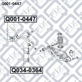 Втулка заднего стабилизатора Q-fix q001-0447