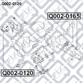 Купить Подушка двигателя передняя Nissan Patrol Q-fix q002-0120 (фото1) подбор по VIN коду, цена 830 грн.