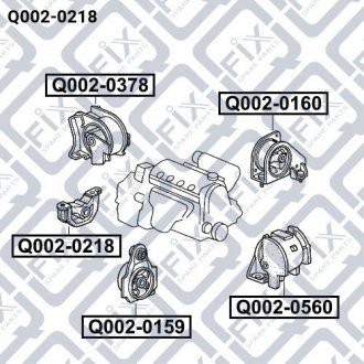 Купить Подушка двигателя правая Honda Civic, CR-V, HR-V Q-fix q002-0218 (фото1) подбор по VIN коду, цена 425 грн.
