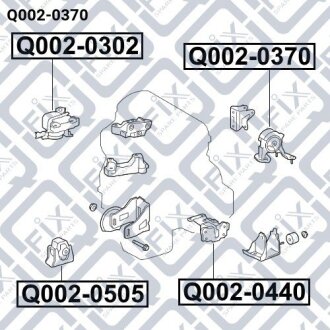 Подушка двигуна задня Q-fix q002-0370