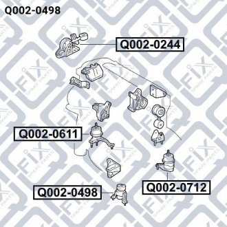 ПОДУШКА ДВИГАТЕЛЯ ПЕРЕДНЯЯ (ГИДРАВЛИЧНАЯ) Toyota Camry Q-fix q002-0498