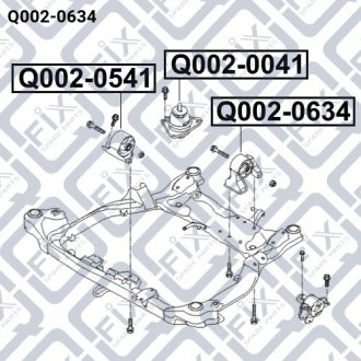 Купить Сайлентблок подушки двигателя Hyundai Elantra Q-fix q002-0634 (фото1) подбор по VIN коду, цена 878 грн.