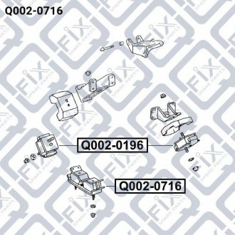 Подушка двигуна задня Toyota Land Cruiser Q-fix q002-0716