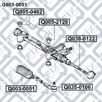 Купить Пыльник рулевой рейки Toyota Land Cruiser Q-fix q003-0051 (фото1) подбор по VIN коду, цена 181 грн.
