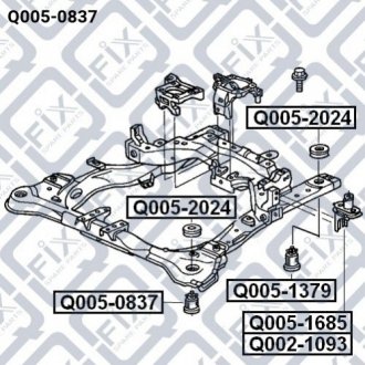 Купити Сайлентблок рамі Honda Accord Q-fix q005-0837 (фото1) підбір по VIN коду, ціна 274 грн.
