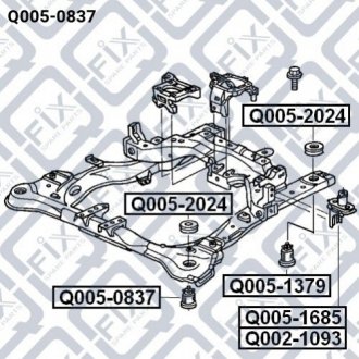 Сайлентблок рами Honda Accord Q-fix q005-0837