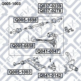 Сайлентблок нижнего переднего рычага Q-fix q005-1003