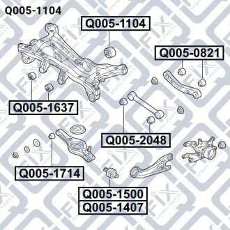 Сайлентблок подушки диференціала Q-fix q005-1104