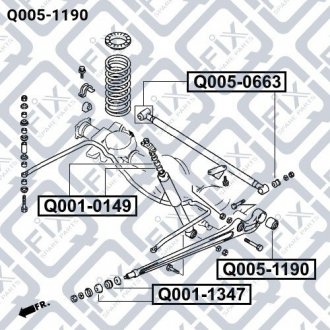 Сайлентблок задней подвески Q-fix q005-1190