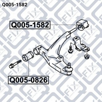 Сайлентблок переднього важеля (задній) Suzuki Swift Q-fix q005-1582