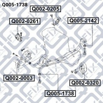 Втулка лыжи Nissan Micra, Primera, Almera Q-fix q005-1738