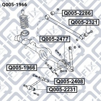 Купити Сайлентблок задньої верхньої поздовжньої тяги Mitsubishi Pajero Q-fix q005-1966 (фото1) підбір по VIN коду, ціна 246 грн.