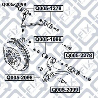 Сайлентблок переднього нижнього важеля Q-fix q005-2099