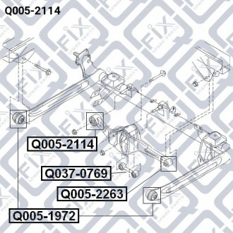 Сайлентблок рычага задней балки Q-fix q005-2114