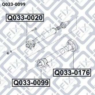 Подшипник подвесной карданного вала KIA Sportage, Hyundai Tucson Q-fix q033-0099