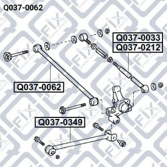 Тяга задня поперечна Toyota Camry, Lexus ES Q-fix q037-0062