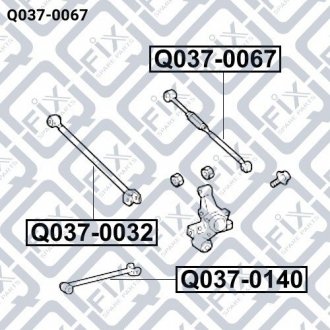 Купити Тяга задня поперечна регульована Toyota Camry, Highlander, Lexus ES Q-fix q037-0067 (фото1) підбір по VIN коду, ціна 745 грн.