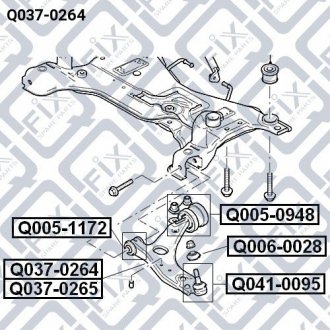 Важіль передньої підвіски лівий Q-fix q037-0264