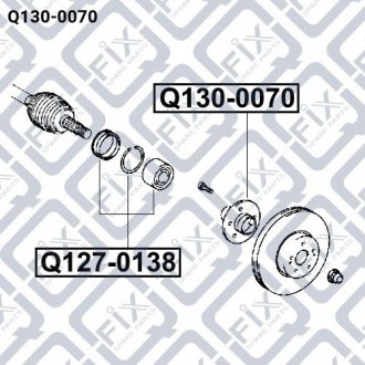 Купить Ступица передняя Mazda CX-7 Q-fix q130-0070 (фото1) подбор по VIN коду, цена 1115 грн.