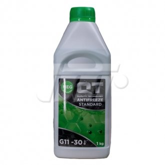 Купить Антифриз QT MEG STANDARD -30 G11 зелений 1кг QT-OIL qt552301 (фото1) подбор по VIN коду, цена 80 грн.