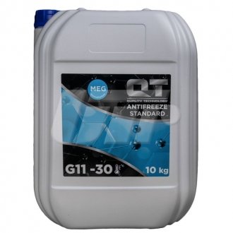 Купить Антифриз QT MEG STANDARD -30 G11 синій 10кг QT-OIL qt5533010 (фото1) подбор по VIN коду, цена 516 грн.