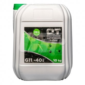 Купить Антифриз QT MEG EXTRA -40 G11 зелений 10кг QT-OIL qt5624010 (фото1) подбор по VIN коду, цена 592 грн.