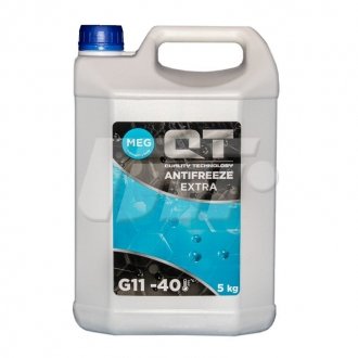 Купить Антифриз QT MEG EXTRA -40 G11 синій 5кг QT-OIL qt563405 (фото1) подбор по VIN коду, цена 335 грн.
