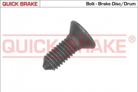 Купити Болт кріплення диска гальмівного Hyundai Santa Fe/Kia Sportage 01- QUICK BRAKE 11667 (фото1) підбір по VIN коду, ціна 22 грн.