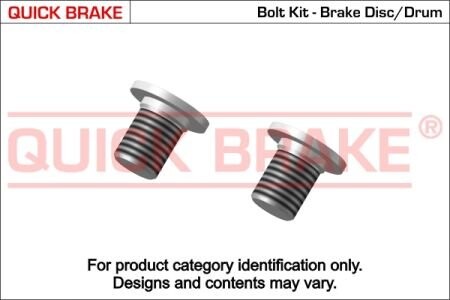 Болти кріплення гальм. дисків Citroen C4, Opel Corsa, Kadett, Peugeot 508, Suzuki SX4, Opel Vectra, Ascona, Ford Fiesta, Escort, Orion, Opel Omega QUICK BRAKE 11671K