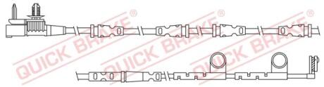 Датчик зносу гальмівних колодок (передніх) Land Rover Range Rover IV 3.0-5.0 D 12- QUICK BRAKE ws 0330 a