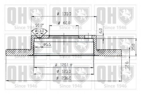 Тормозные диски QUINTON HAZELL bdc3388