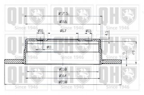 Тормозные диски QUINTON HAZELL bdc3447