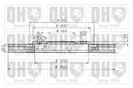 Гальмівні диски QUINTON HAZELL bdc3508