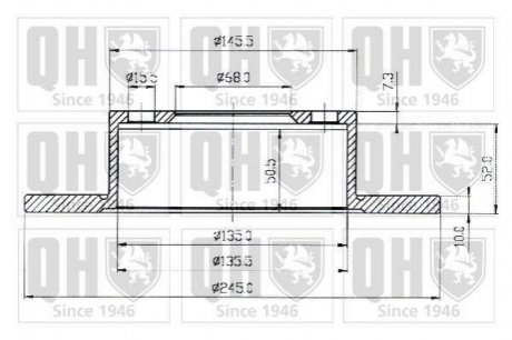 Тормозные диски Audi 80, 100 QUINTON HAZELL bdc3589