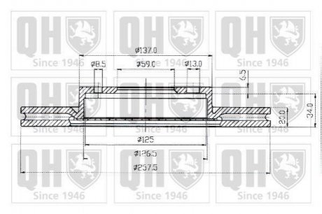 Тормозные диски QUINTON HAZELL bdc3593