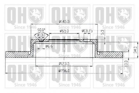 Гальмiвнi диски QUINTON HAZELL bdc3713