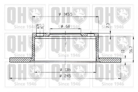 Тормозные диски QUINTON HAZELL bdc3929