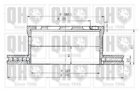 Гальмівні диски задні QUINTON HAZELL bdc4543