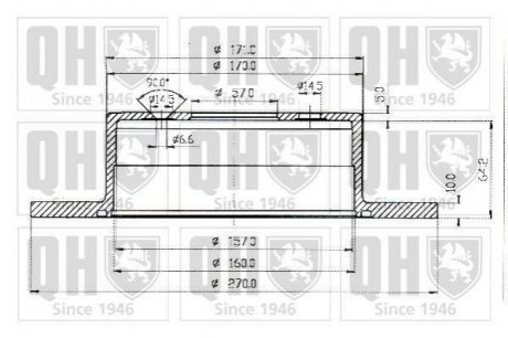 Тормозные диски Opel Vectra QUINTON HAZELL bdc4596