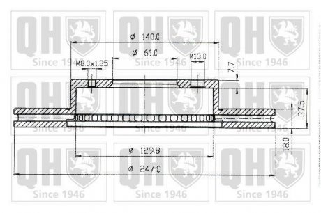 Гальмівні диски QUINTON HAZELL bdc4622