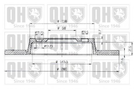 Тормозные диски VW T4 91-03 QUINTON HAZELL bdc4733