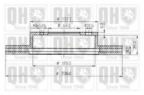 Тормозные диски Mitsubishi Colt, Lancer, Carisma QUINTON HAZELL bdc4805