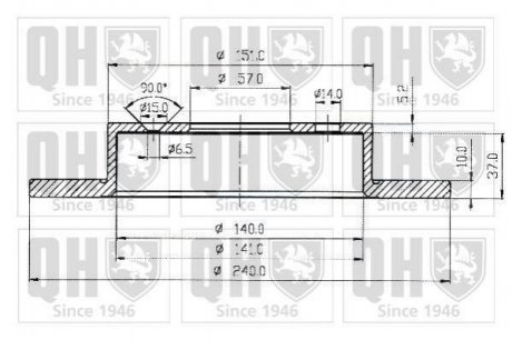 Гальмівні диски QUINTON HAZELL bdc4815