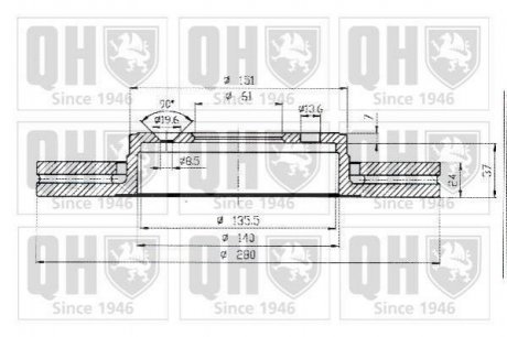 Гальмівні диски QUINTON HAZELL bdc5143