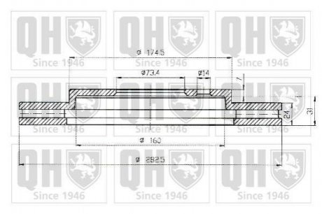 Тормозные диски Chrysler Voyager, Dodge Caravan QUINTON HAZELL bdc5145