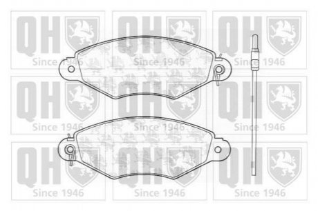 Купить Тормозные колодки дисковые с датчиком Renault Kangoo, Nissan Kubistar QUINTON HAZELL bp1241 (фото1) подбор по VIN коду, цена 832 грн.