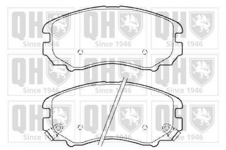 Купити ГАЛЬМІВНІ КОЛОДКИ ДИСКОВІ KIA Sportage, Soul, Hyundai Elantra, KIA Magentis, Hyundai Sonata, Coupe, Tucson QUINTON HAZELL bp1444 (фото1) підбір по VIN коду, ціна 1008 грн.